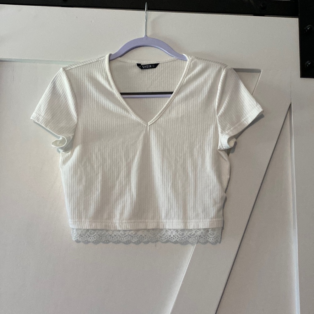 white crop top